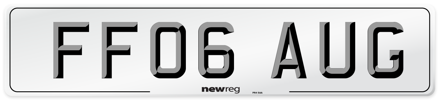 FF06 AUG Number Plate from New Reg